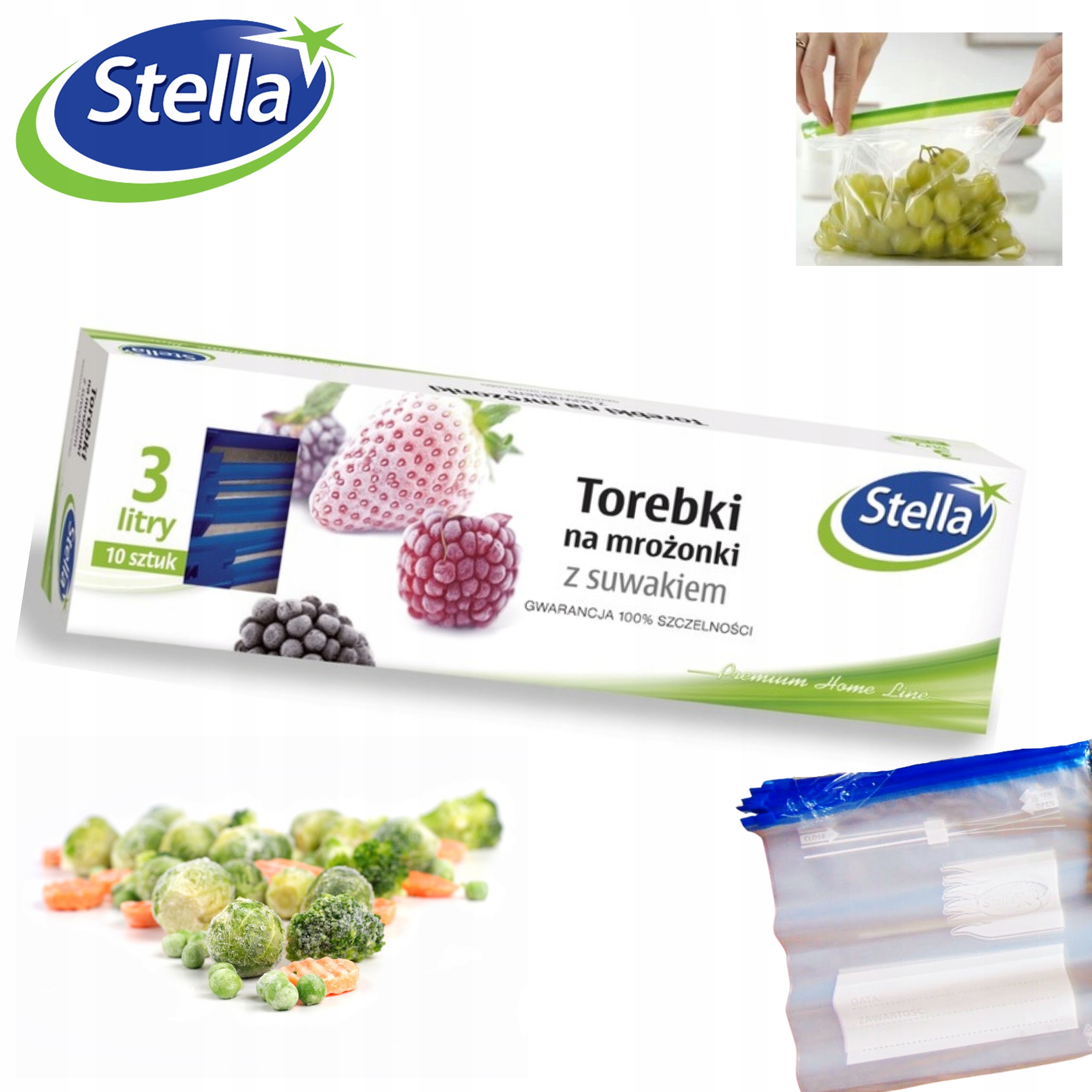 

Woreczki z Suwakiem Mocne 3l 10 sztuk Stella