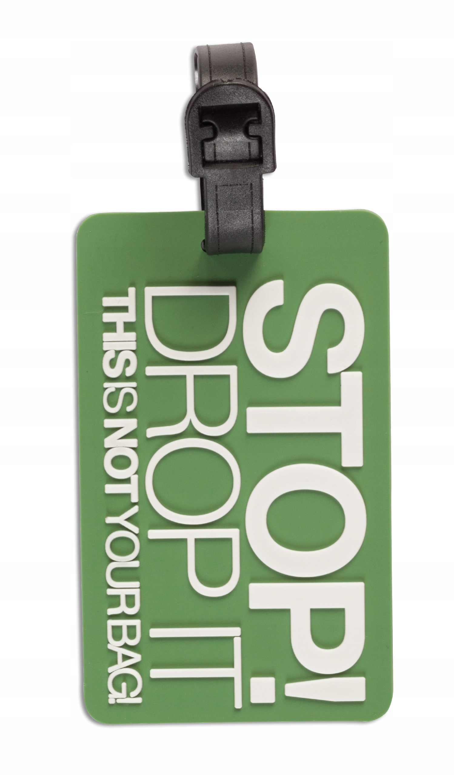 Worldpack silikonowa etykieta adresowa XXL 6,5 x 10,5 cm Stop! Drop It this is