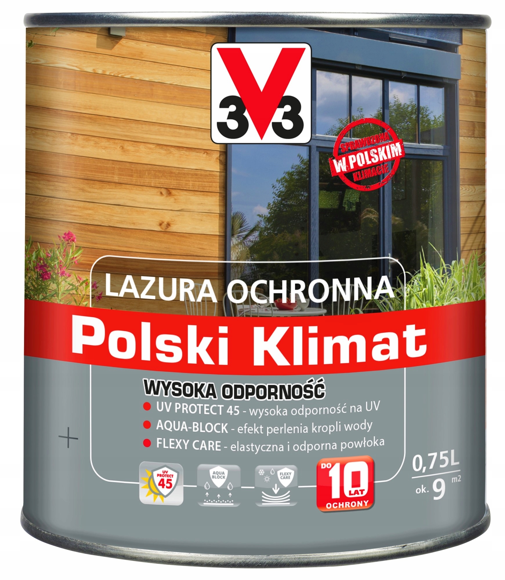 Lazura V33 Polski Klimat 10 lat Sosna Skand. 750ml Sposób aplikacji pędzel