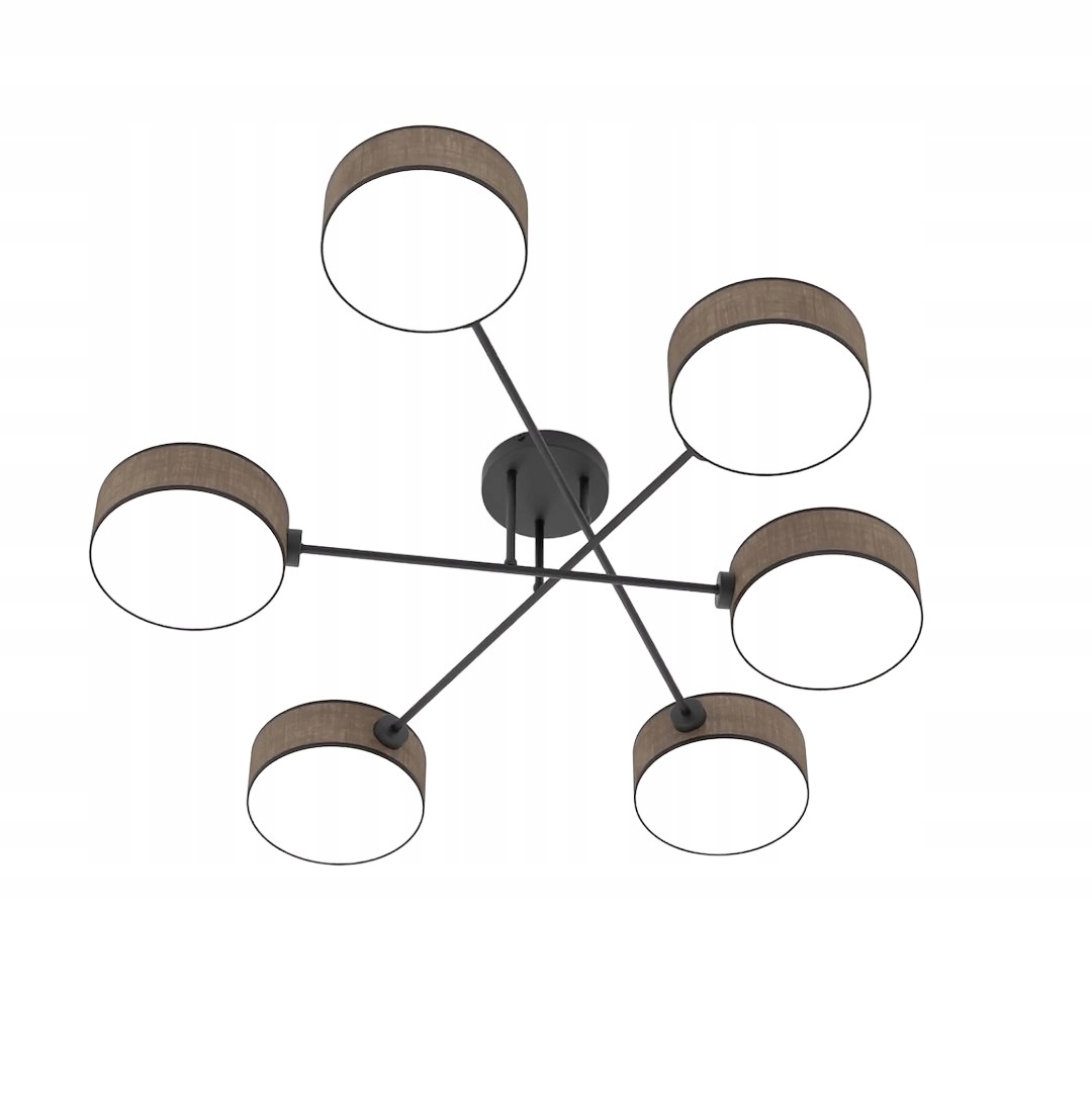 Stropné svietidlo v hnedej a čiernej farbe