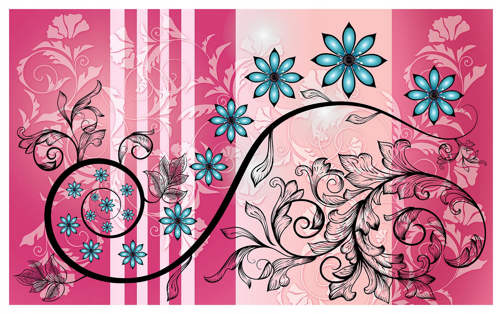 Fototapeta Květiny a pruhy Abstrakce Minimalismus do obývacího pokoje 208x146 lepidlo