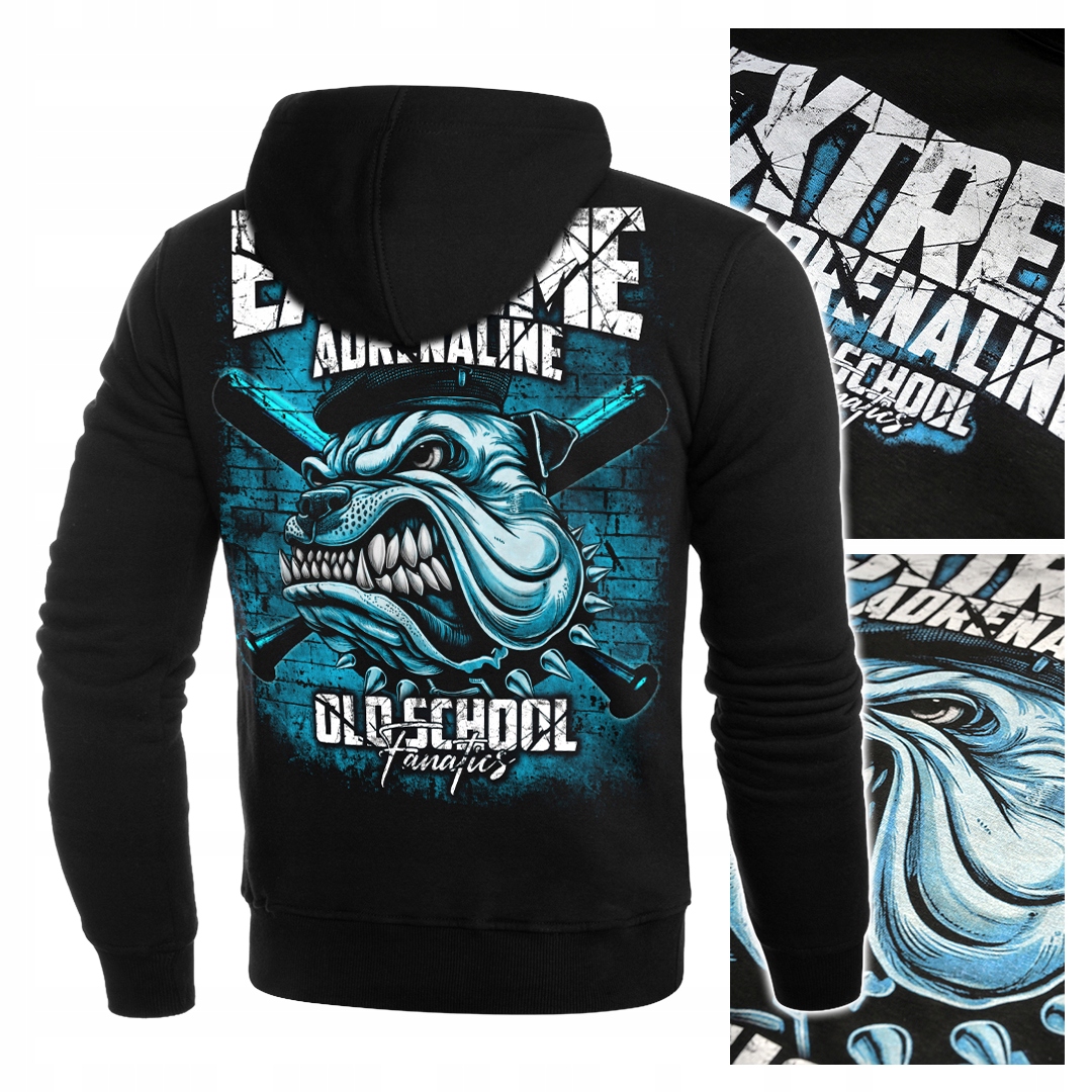 Mikina s kapucí Extreme Adrenaline Old School Fanatics fotbal XL