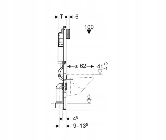 Zestaw podtynkowy Geberit Sigma H112 111.320.00.5 Stelaż WC Wsporniki Marka Geberit