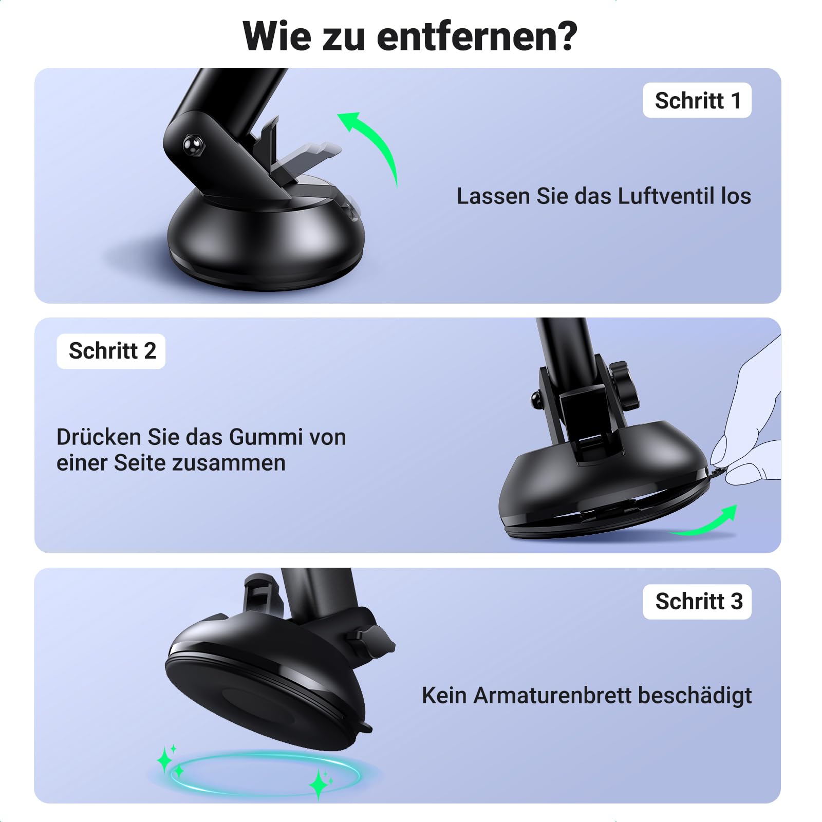 UGREEN Uchwyt na telefon komórkowy z przyssawką 360° — miniatura 8