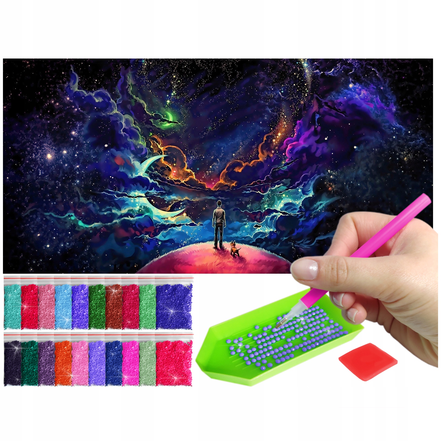 Výšivka Diamond Painting 5D B.duží 40x80cm