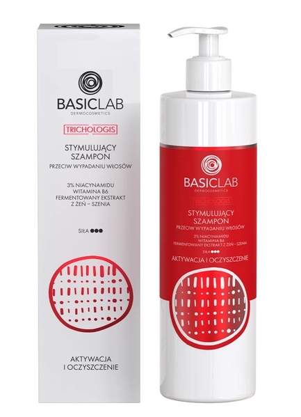 BasicLab Trichologis Stymulujący szampon przeciw wypadaniu włosów 300ml