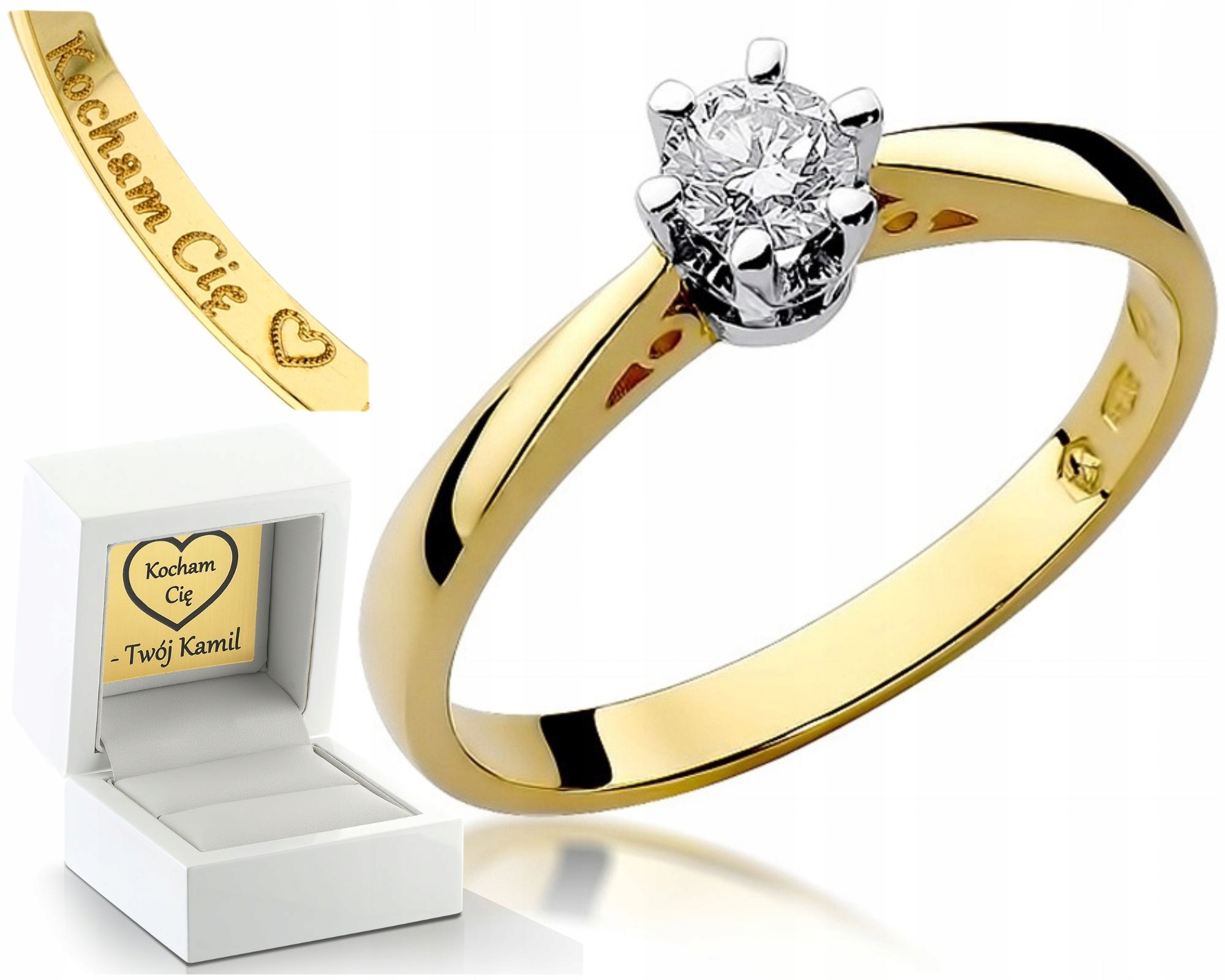 Klasický Prstýnek Briliant 0,30 Ct Pro Ni Jako Dárek