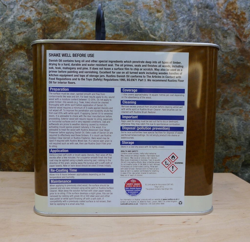 Danish Oil Olej Duński do drewna Rustins 2,5L Marka Rustins