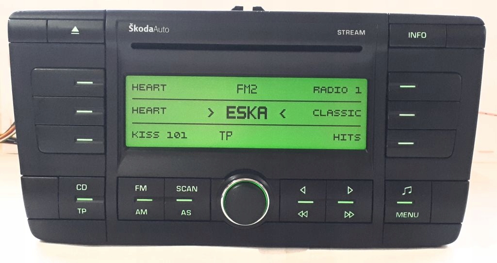 RADIO CD SKODA STREAM OCTAVIA 2 100% OK + KOD AUX