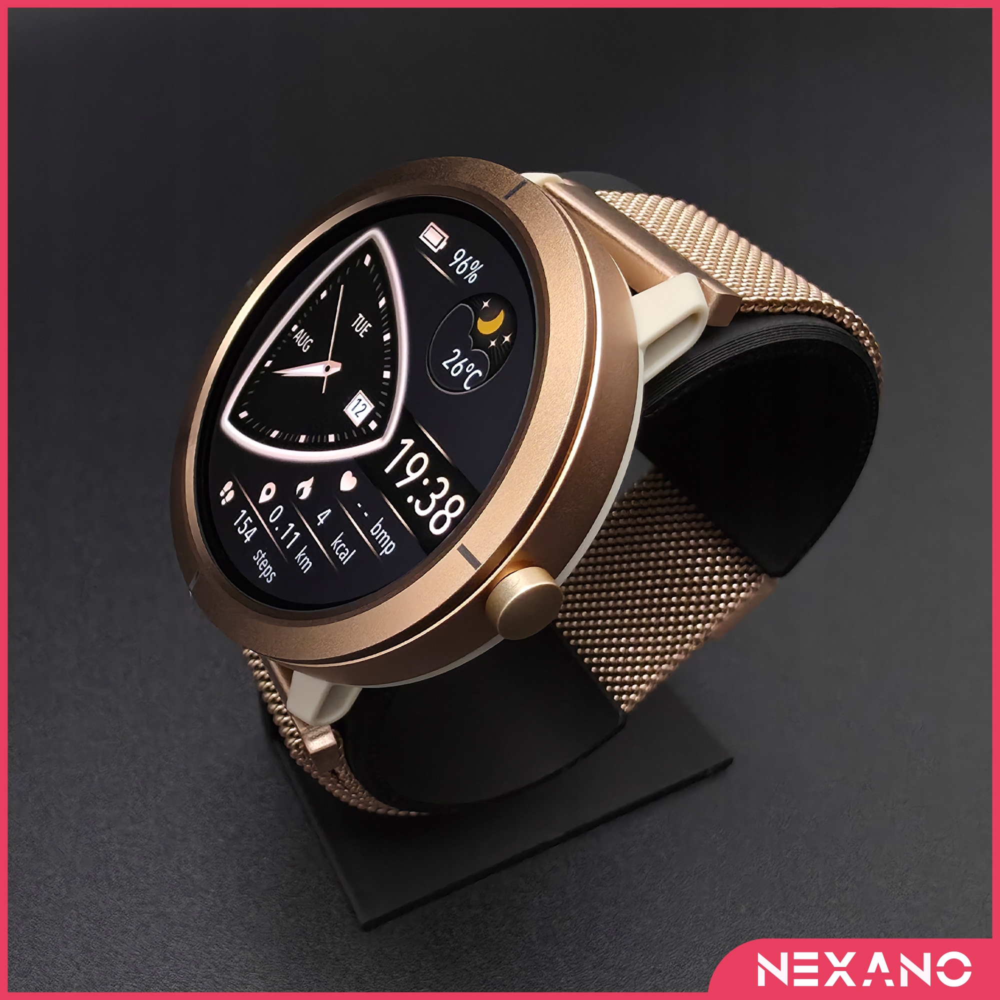 SMARTWATCH DAMSKI WODOODPORNY ZEGAREK MENU PL GPS AMOLED PULS SPORT 4 PASKI Stan opakowania oryginalne