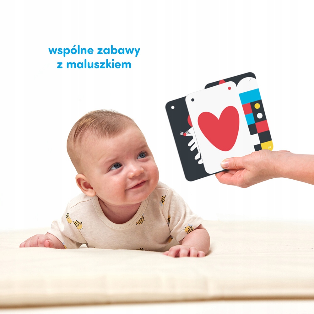 CzuCzu KONTRASTY na sznureczku książeczka do pokazywania dla MALUSZKA 0-3m+ Materiał karton papier inny