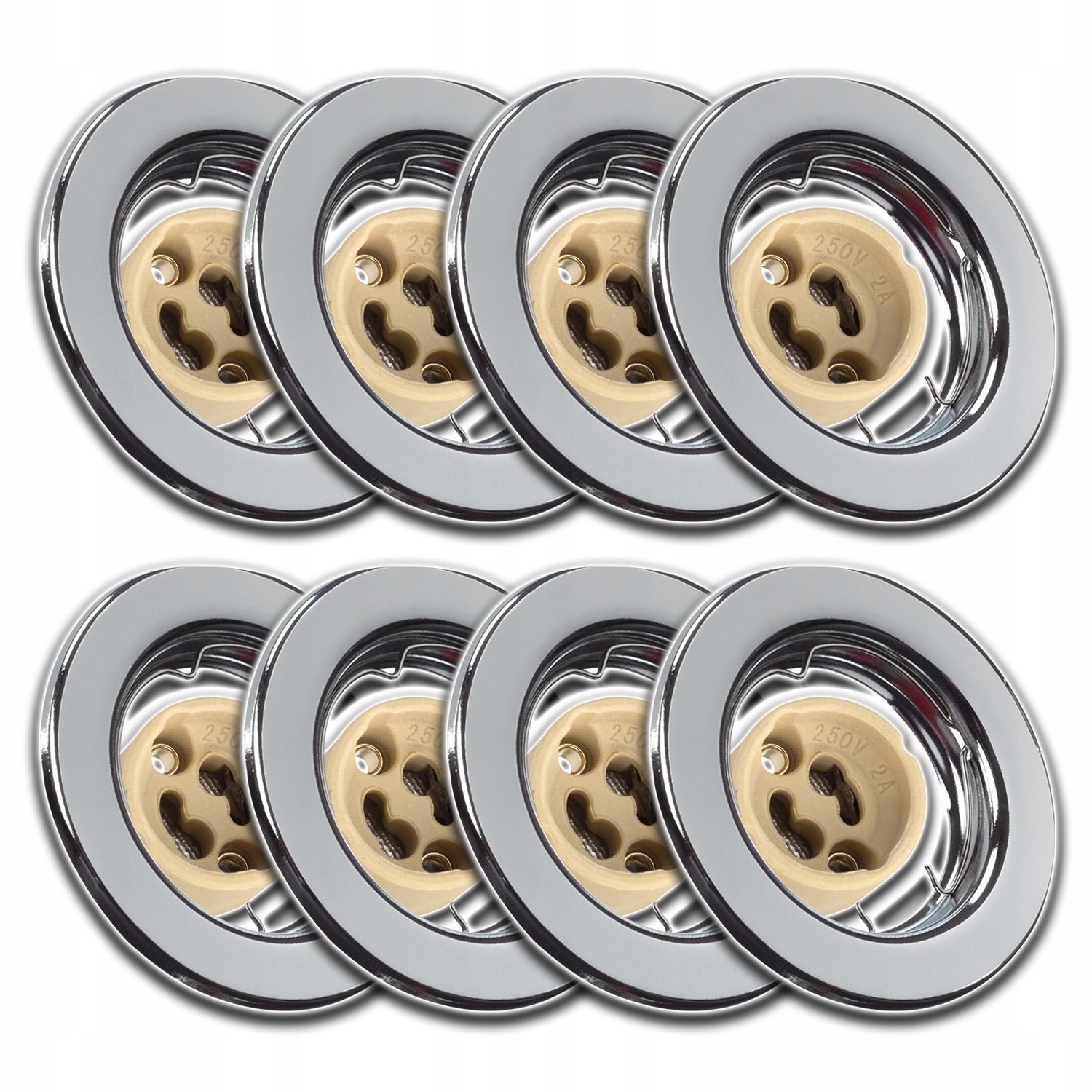 8x Sada Osvětlovací Objímka Rámeček Stropní S Žárovkou Nw 4000 K 1,5W