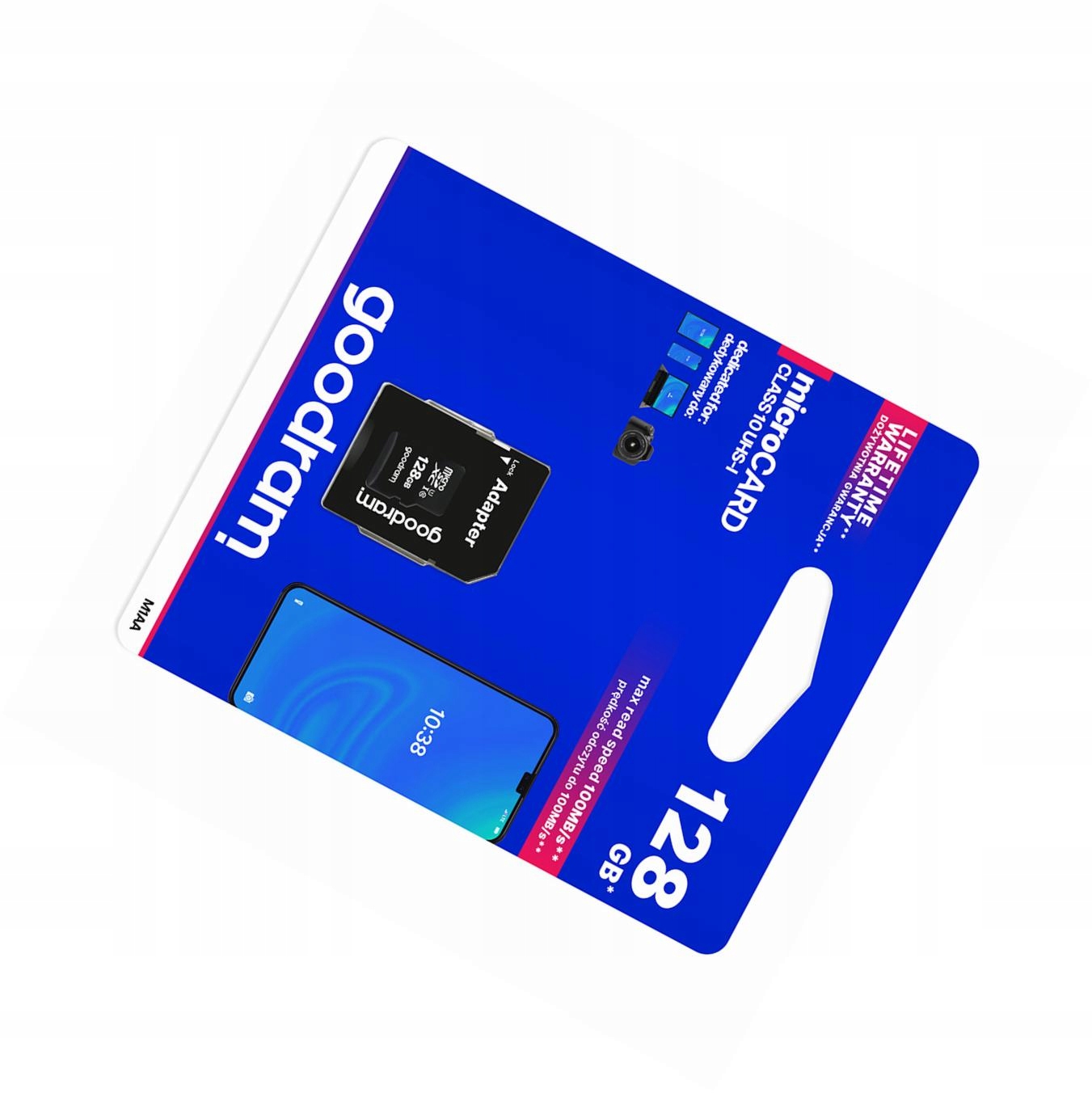 Karta pamięci 128GB microSD do telefonu szybka 10 Class z adapterem Sd