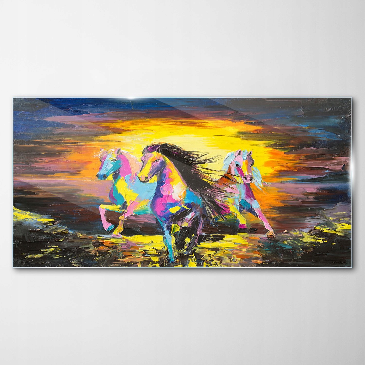 

Obraz Szklany Dekor Konie Galop Zwierzęta 120x60