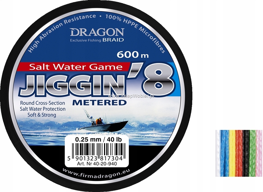 Plecionka Salt Water Game JIGGIN'8 600 m 0.32 mm Dragon