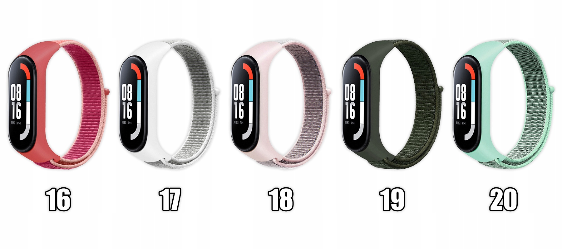 Opaska pasek Vanfone do Xiaomi Mi Band 3/4/5/6, Amazfit Band 5 | 30 KOLORÓW Kompatybilność Xiaomi