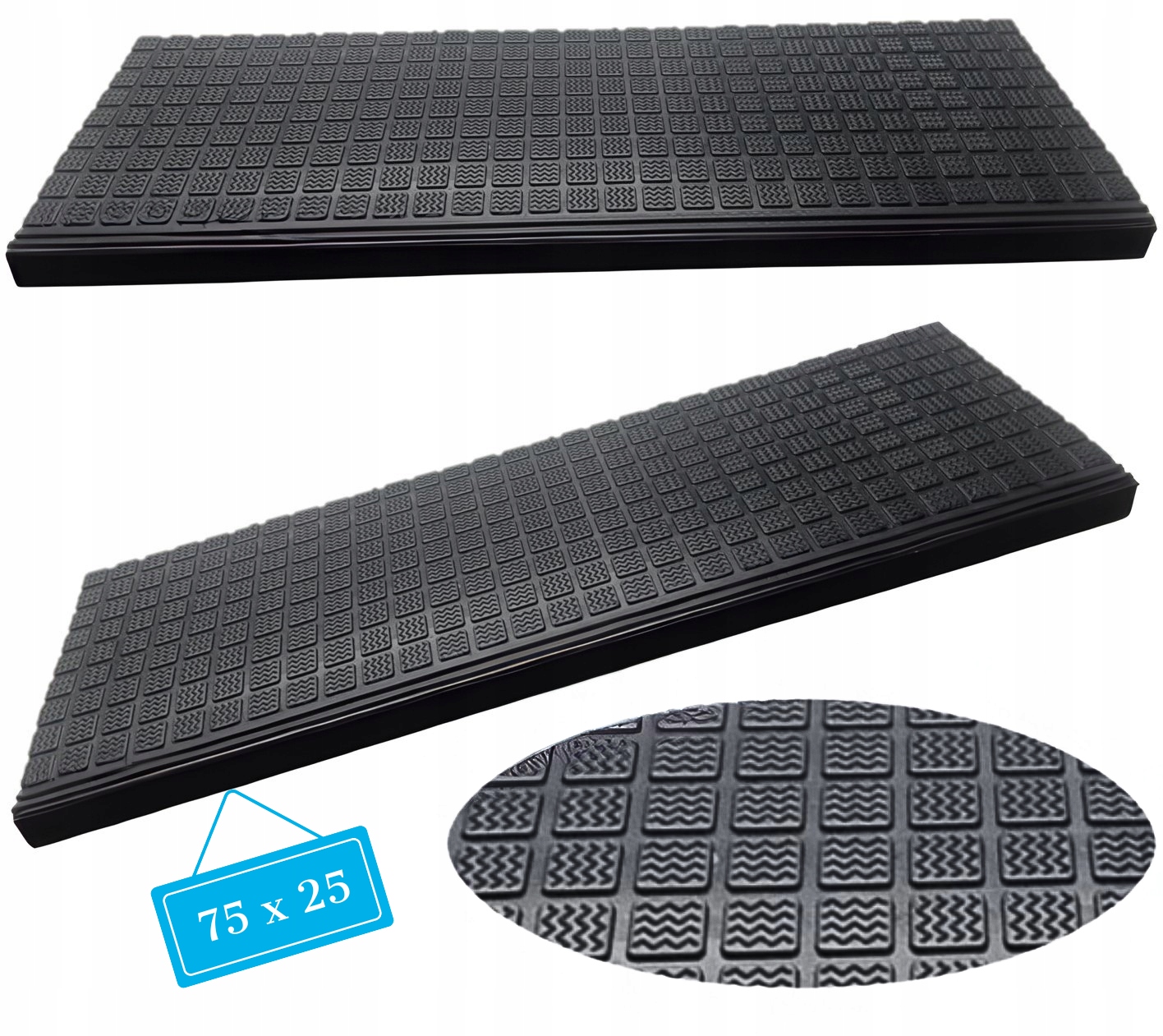 NAKŁADKI WYCIERACZKI Antypoślizgowe Gumowe na Schody Stopnie Wejściowe Materiał guma