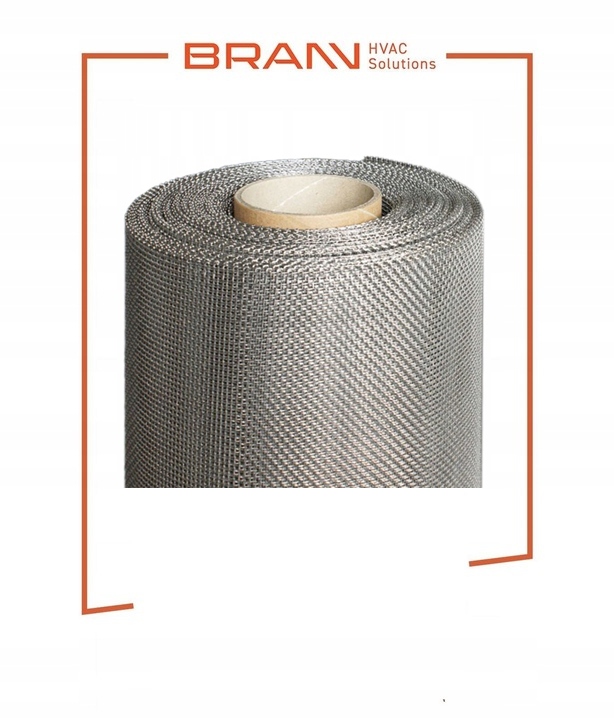 SIATKA TKANA STALOWA STAL NIERDZEWNA 1,2x1,2mm szer.100cm 5m2 INOX304 BRANN Materiał stal nierdzewna