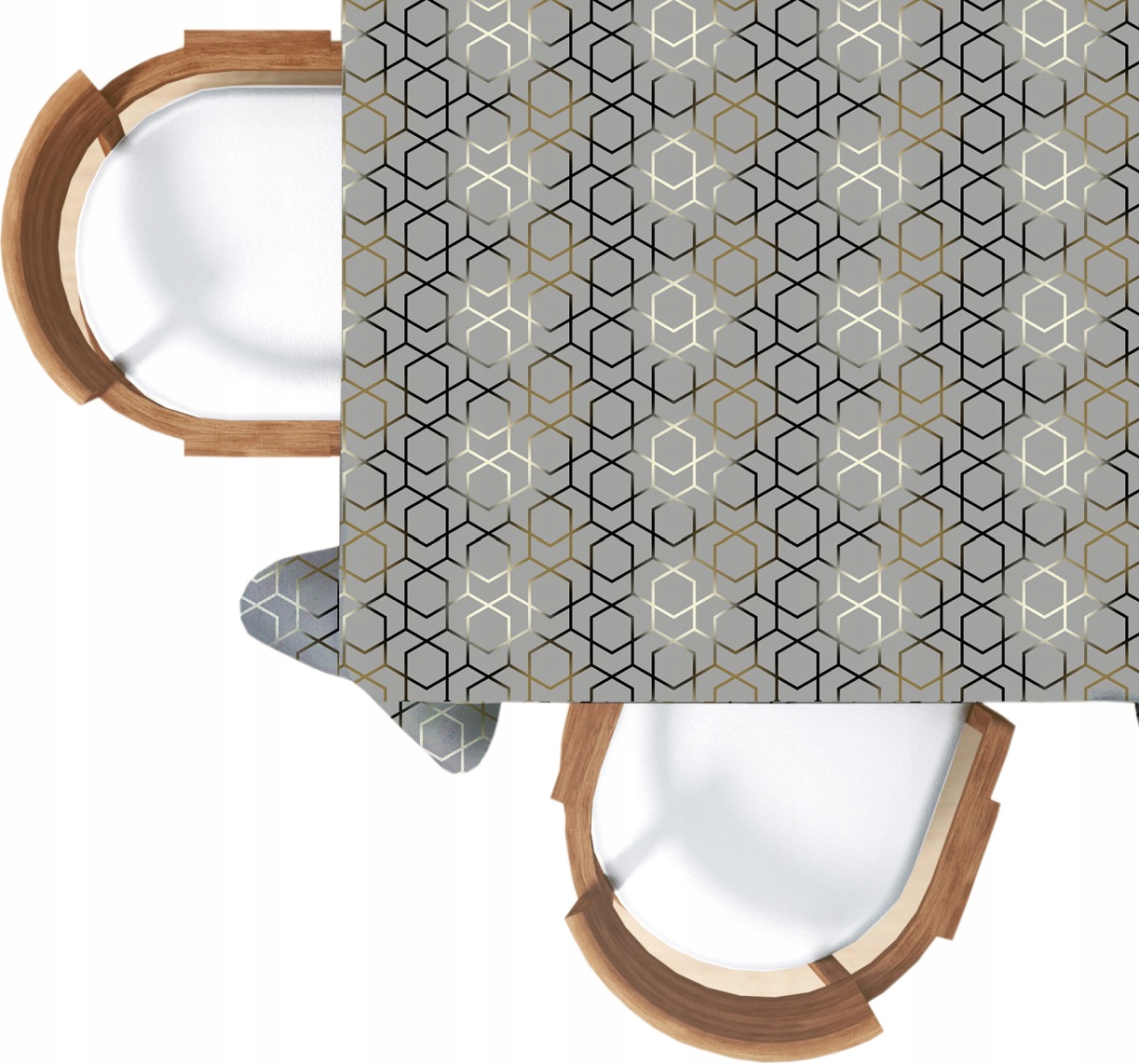 OBRUS PLAMOODPORNY 110X160 WZORY ART DECO