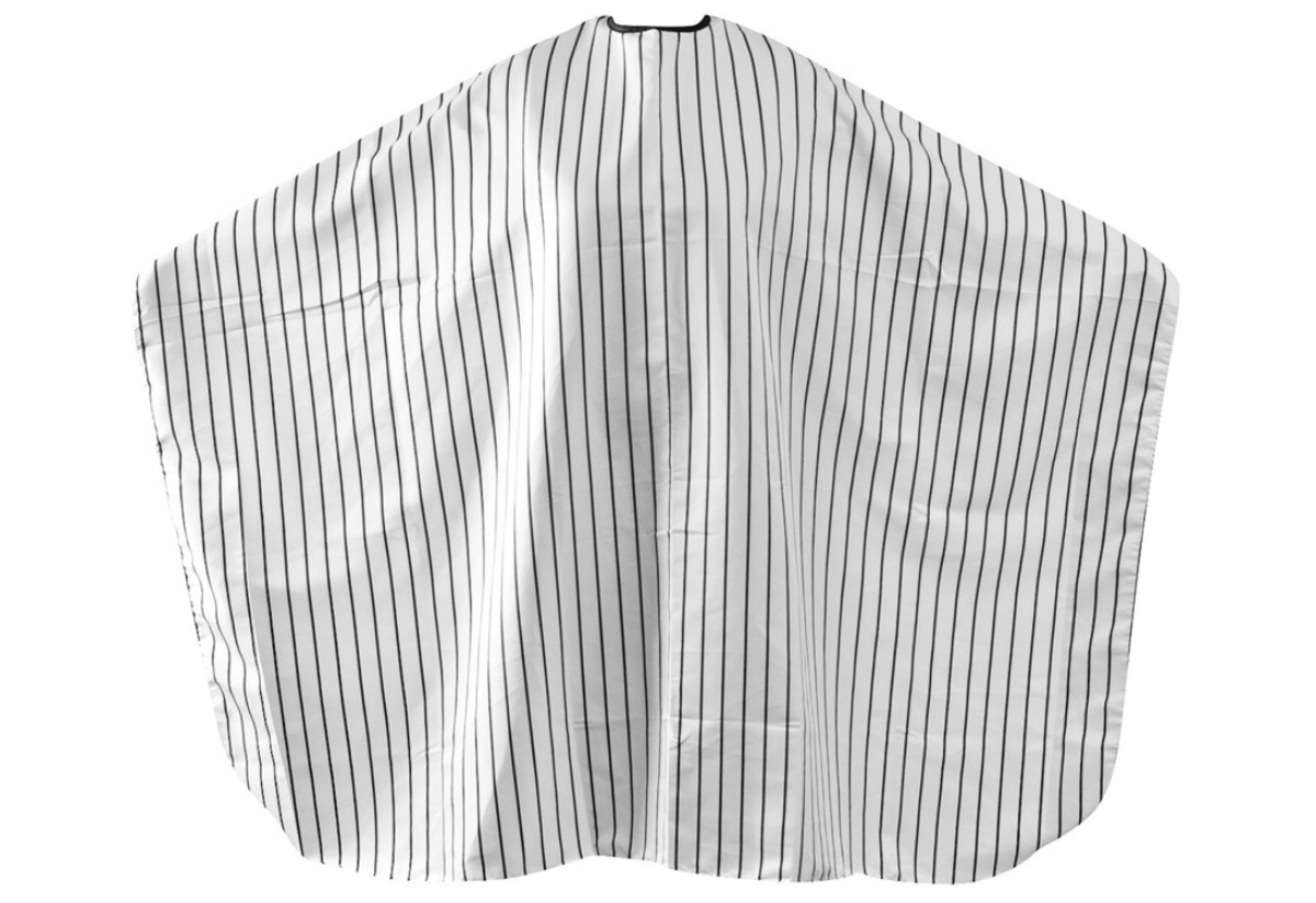 Fox Barber Expert 2 Bílá pelerína s širokými pruhy