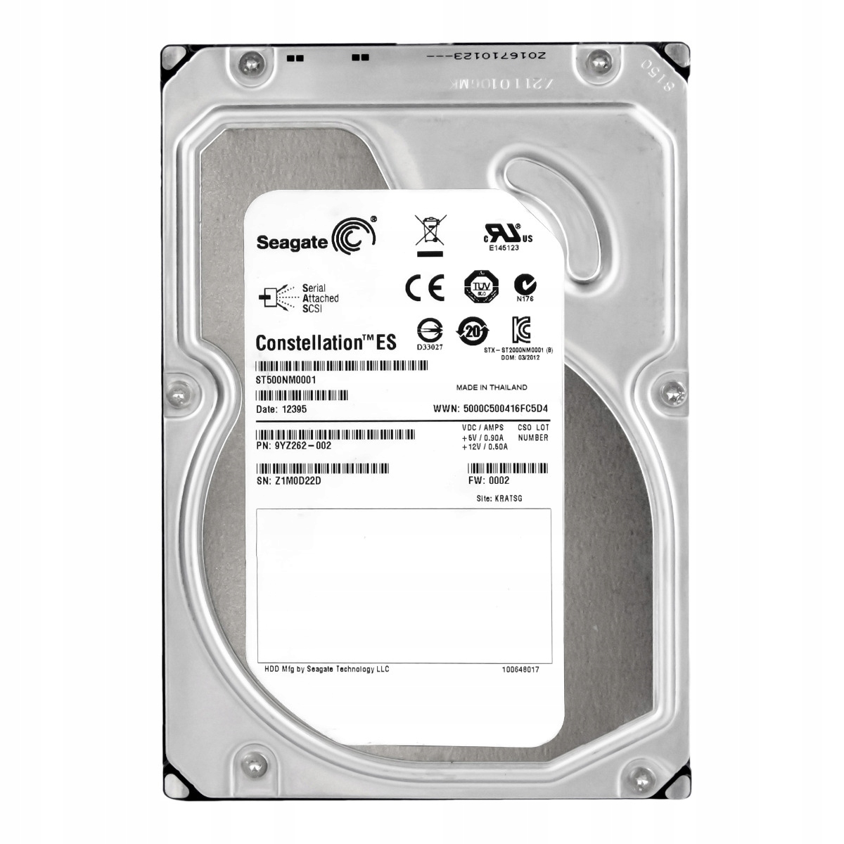 Seagate Constellation Es 500GB 7.2K 64MB SAS-2 3.5'' ST500NM0001