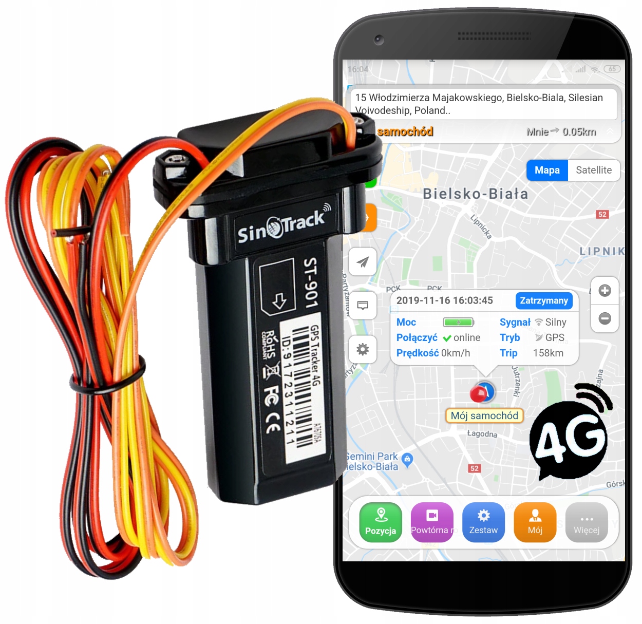 

lokalizator Gps 4G Lte monitoring samochodu floty