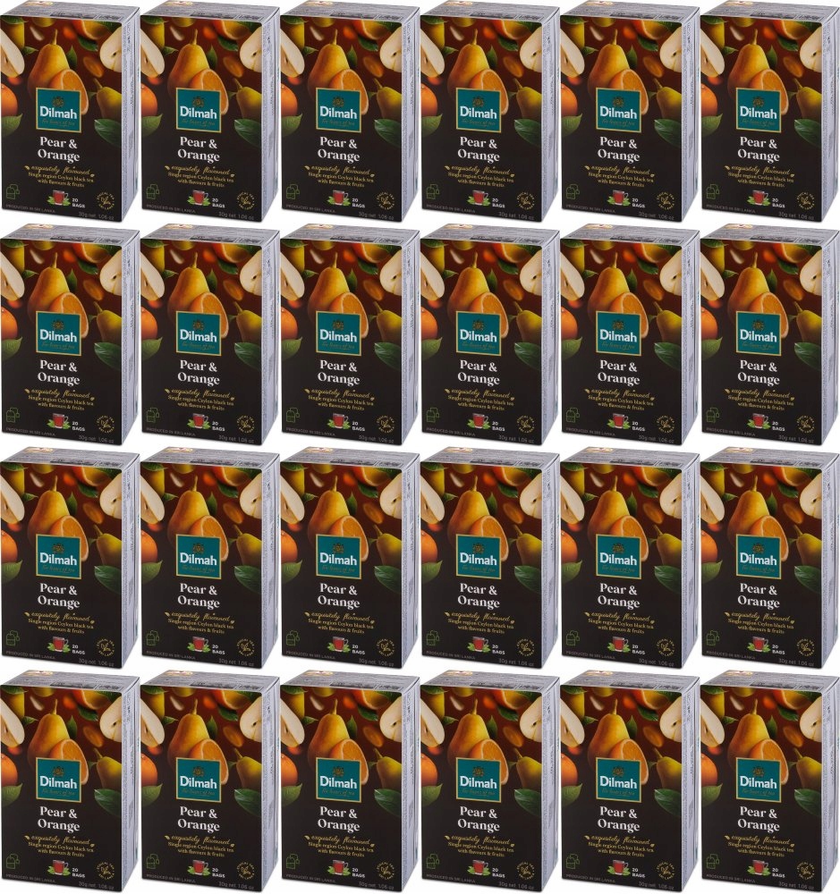 Dilmah Pear & Orange herbata czarna 20 torebek x24