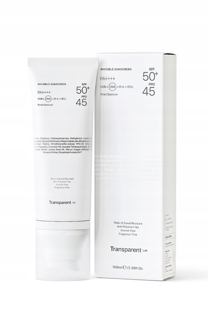 Transparent Lab Invisible Sunscreen SPF50 PPD45