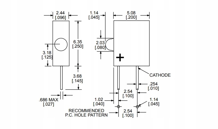 Dioda LED mini - czerwona - w obudowie - 14VDC Marka Inna