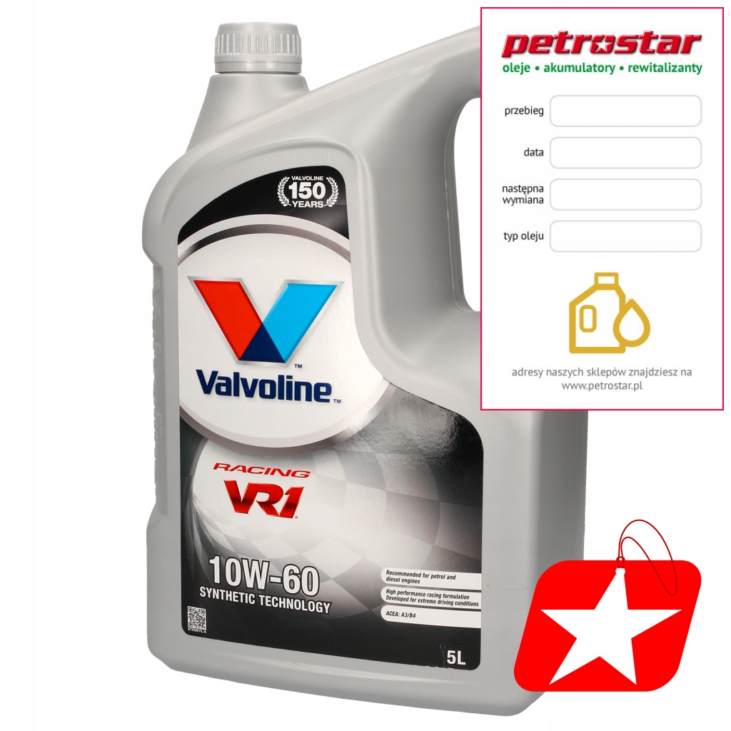 VALVOLINE VR1 RACING 10W60 5L