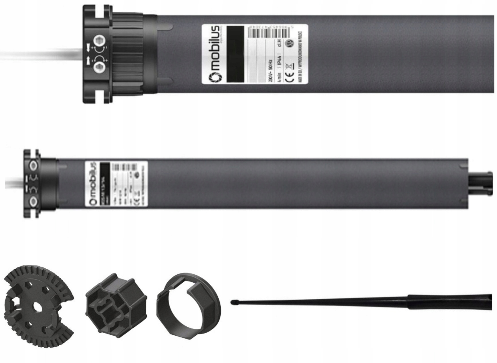Káblový pohon motora pre vonkajšie rolety Mobilus M45 M Fi 60 mm 25 Nm
