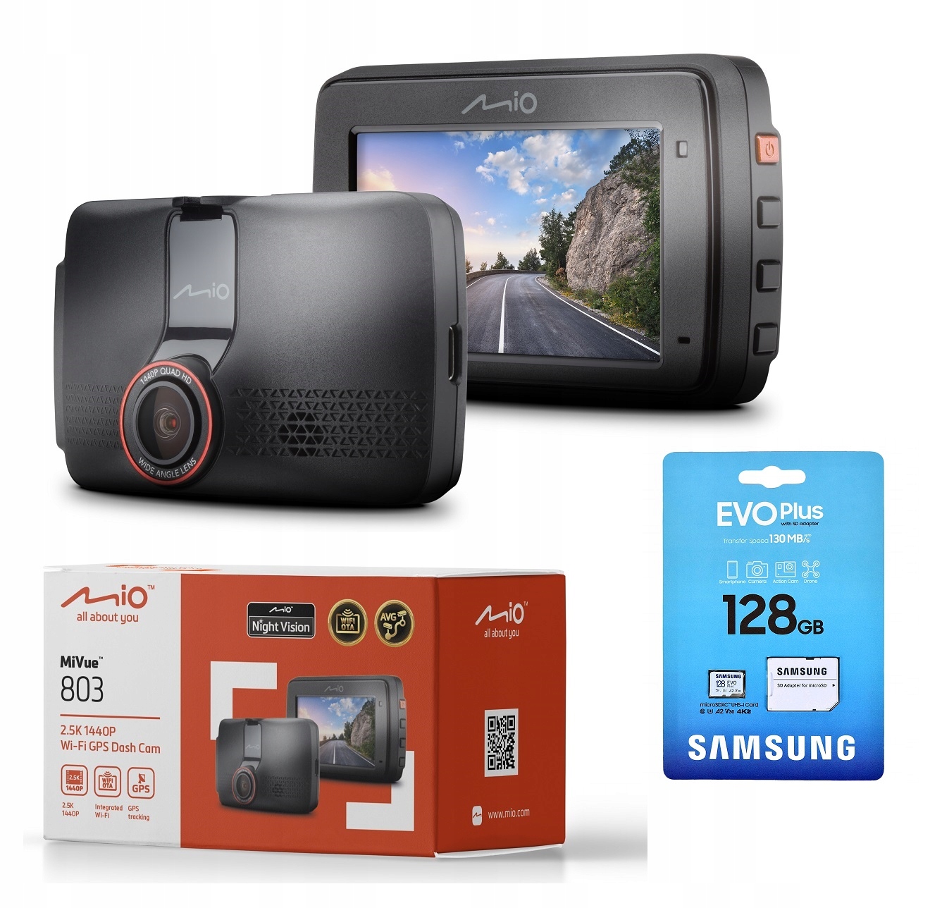 WIDEOREJESTRATOR MIO MIVUE 803 KAMERA SAMOCHODOWA GPS WIFI +128GB