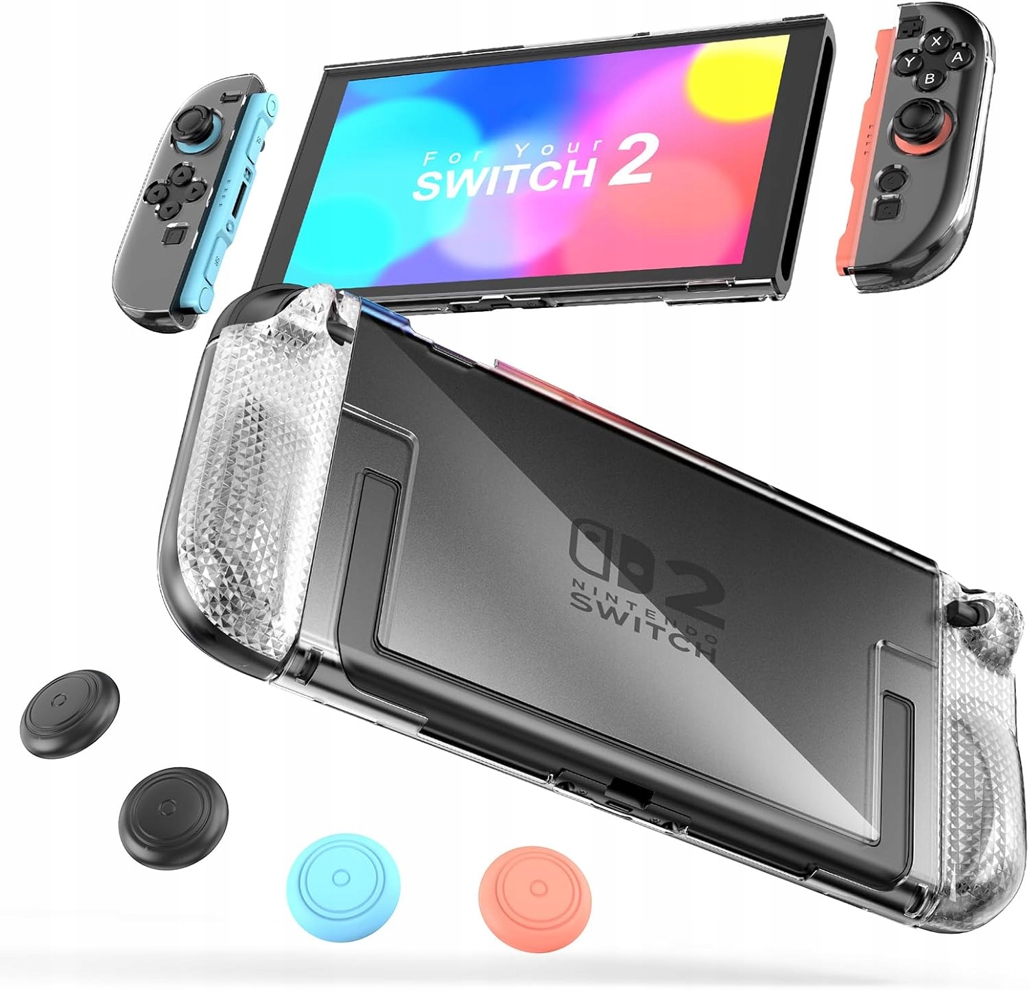 ETUI OCHRONNE DO NINTENDO SWITCH 2 (2025) TPU PRZEZROCZYSTY CHWYT POKROWIEC
