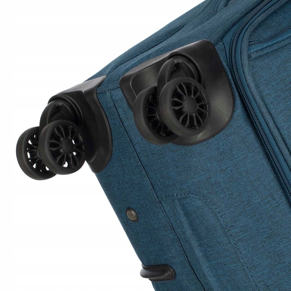 KOMPLET WALIZEK MATERIAŁOWYCH Z KOSMETYCZKĄ WITTCHEN 56-3S-50K-91 MORSKI Kolor niebieski