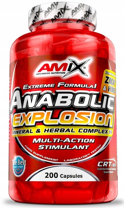 Amix Anabolic Explosion – 6v1 Booster, Pumpa, Hmb testosteron tablety Moc!