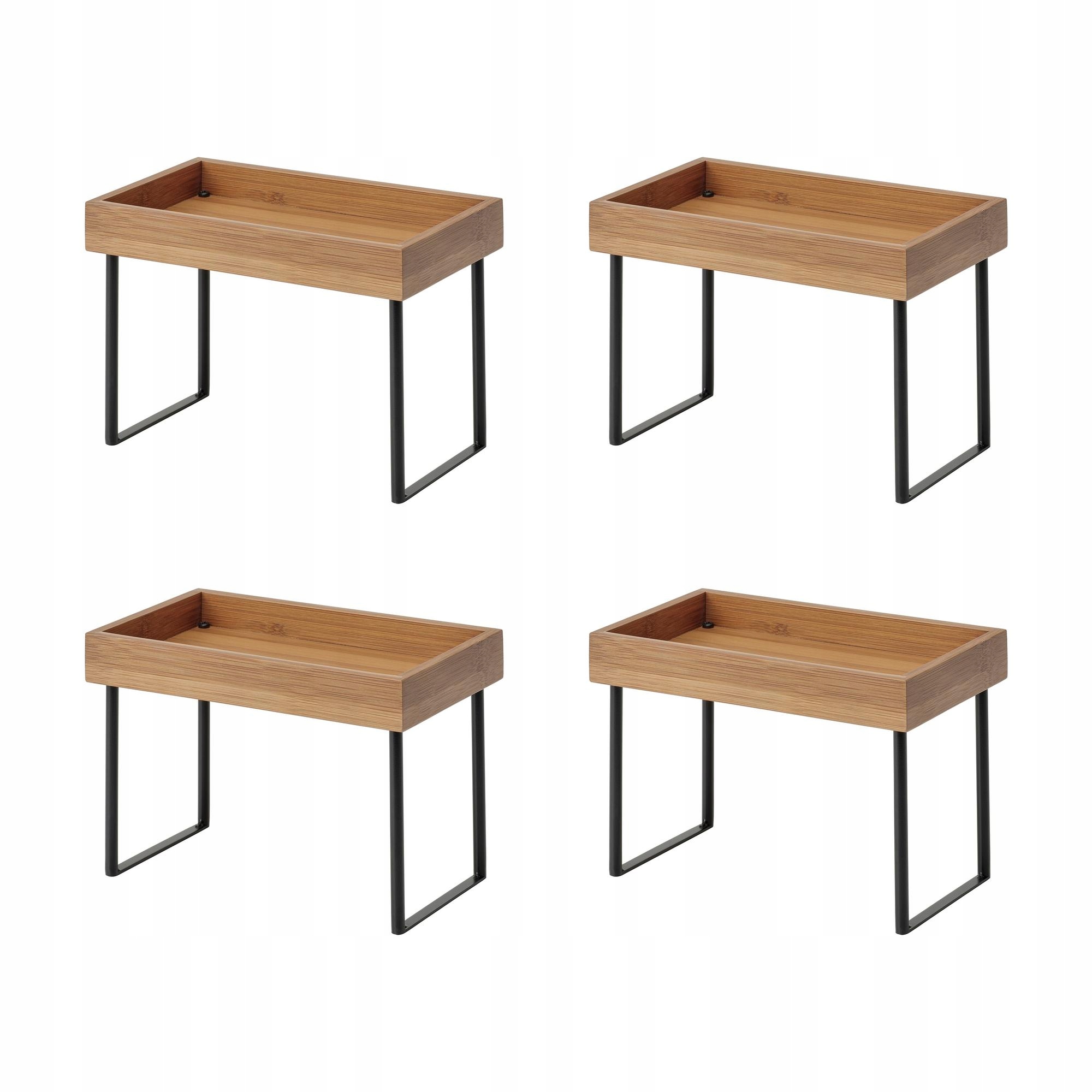 4 ks Organizér na kuchyňskou desku kovový bambus 23x13x15 Nalblecka