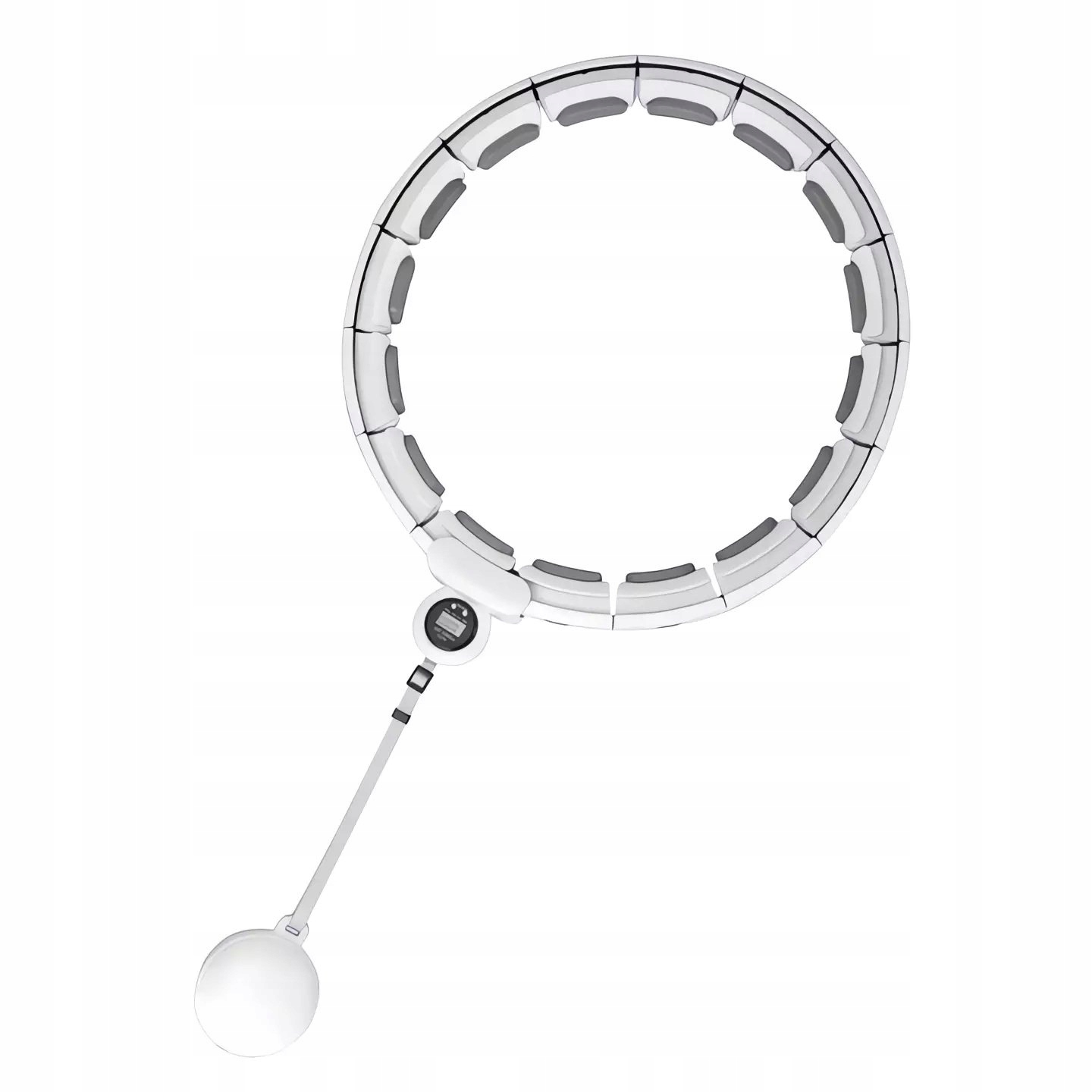 Trizand 25254 Masážní obruč Hula Hoop se závažím, bílá