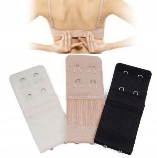 PRZEDŁUŻKA 3 kolory ZAPIĘCIA DO BIUSTONOSZY x 3szt