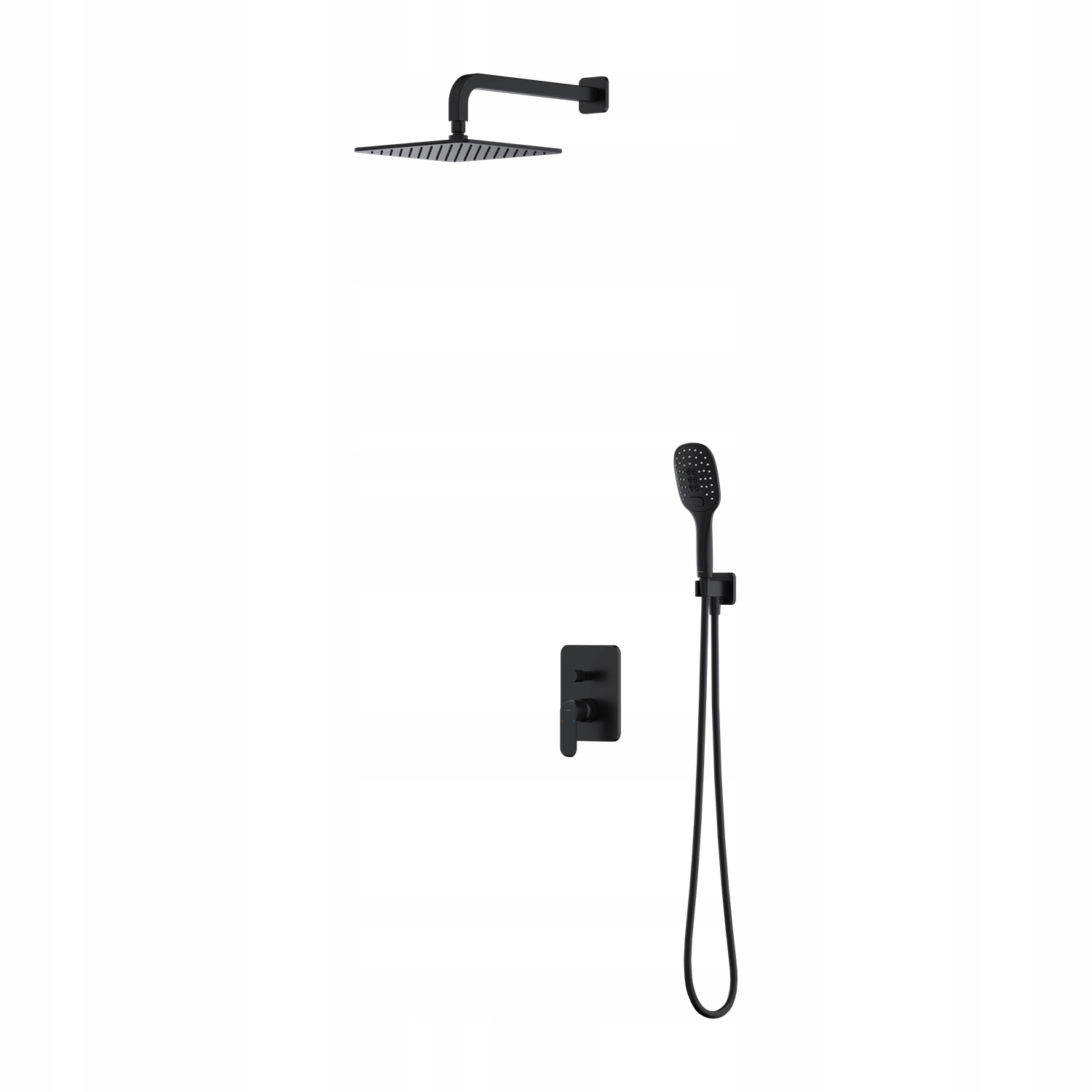 Podomietková Sprchová Batéria So Súpravou, Čierna