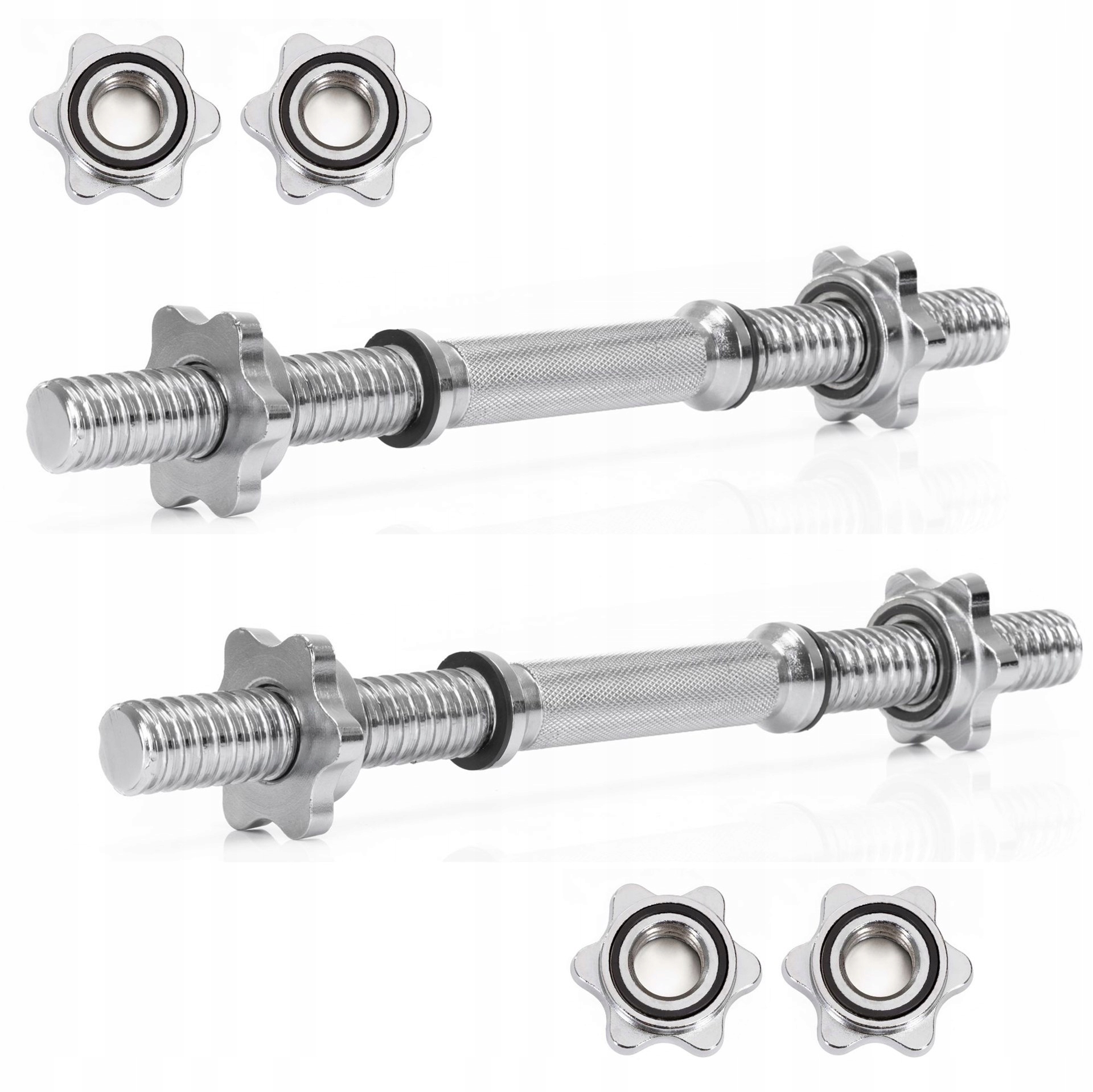 2x Osa Krátký Na Činky Gryfik Šroubovací Tyč Ocel 40 cm 28 mm Sada