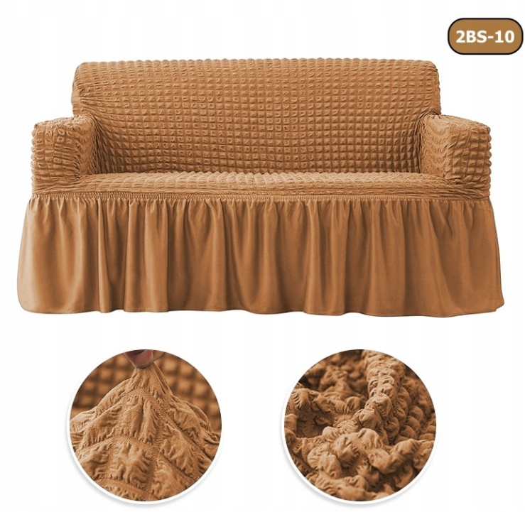 POKROWIEC NA SOFĘ KANAPĘ ELASTYCZNY 145-185-Beżowy