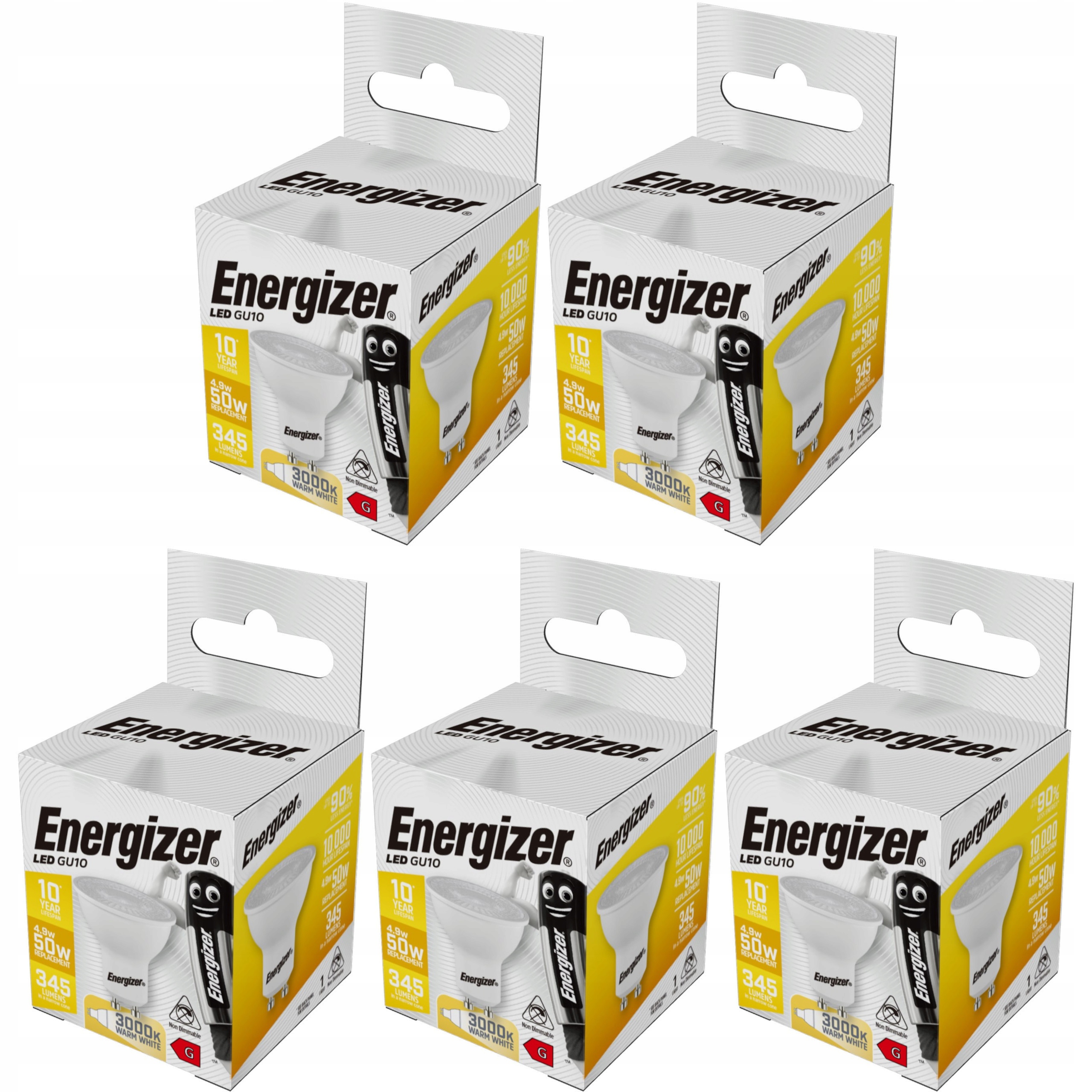 

5x Żarówka Energizer GU10 Led 4,2W 50W 345lm 17518