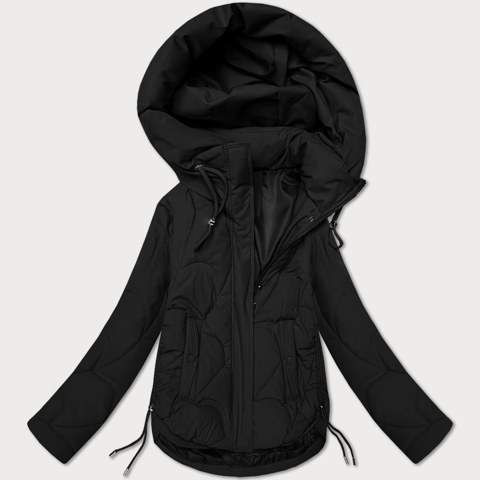 B8297 Černá S Kapucí S Kapucí XXL (44)