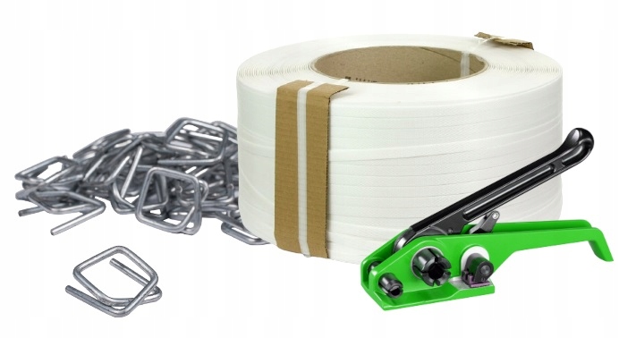 ZESTAW DO SPINANIA PALET PACZEK 12MM TAŚMA PP + ZAPINKI + NAPINACZ Kod producenta lakpak/zestaw