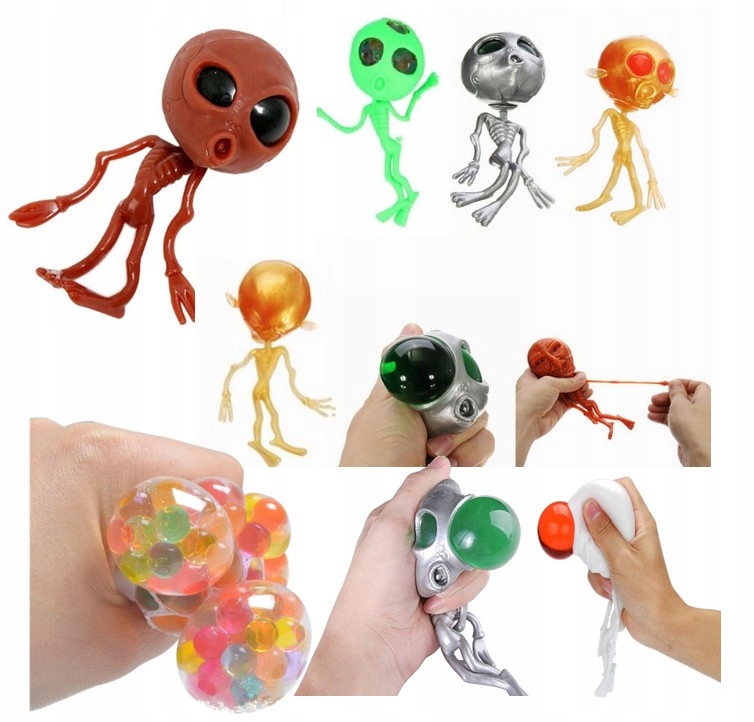 

Squishy Gniotek Rozciągliwy Kosmita Alien Ufo Glut