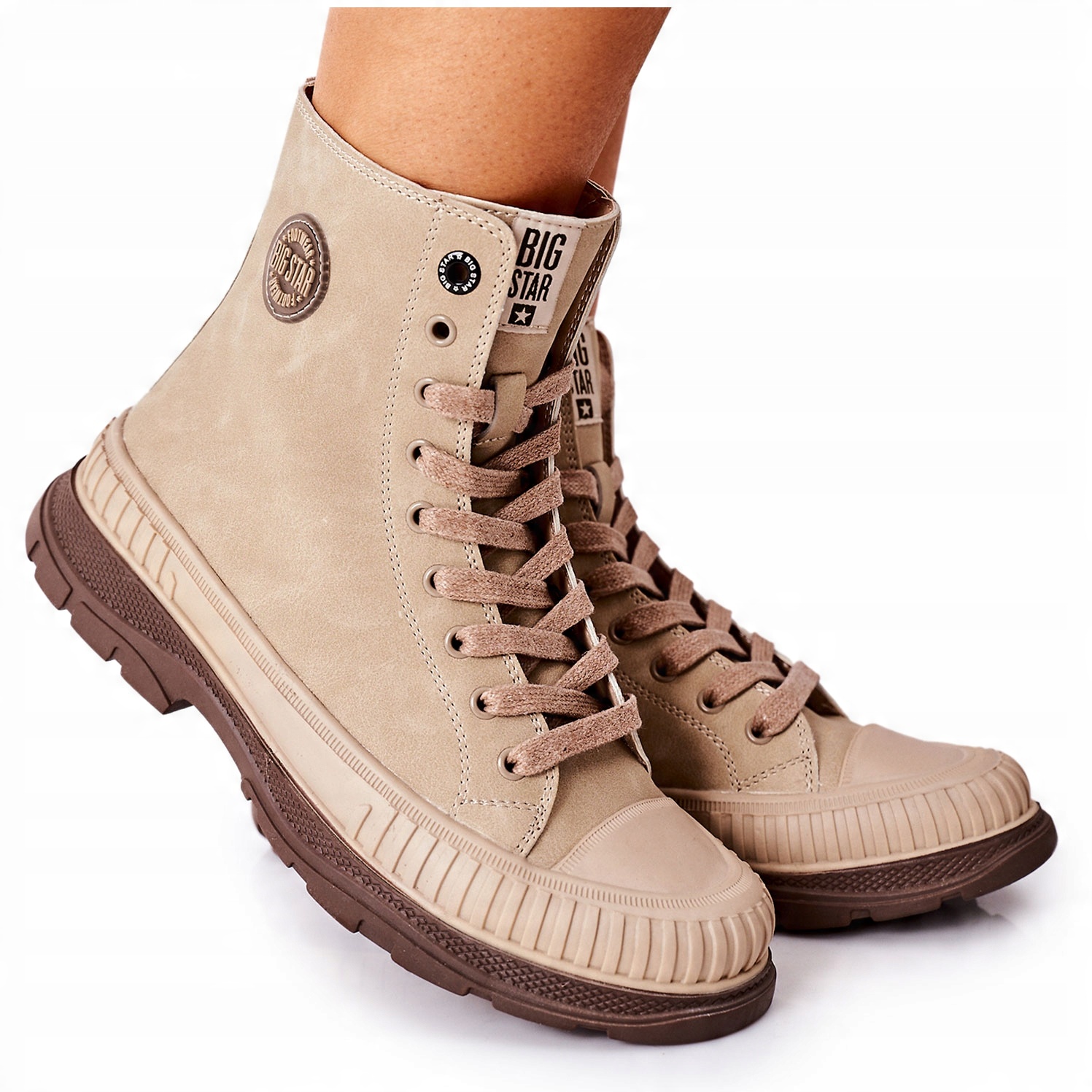 

Trapery Botki Workery Big Star II274349 Beżowe 38