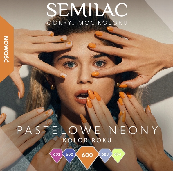 SEMILAC Apricot Crush Lakier Hybrydowy do paznokci 7ml Brzoskwiniowy 600 Marka Semilac