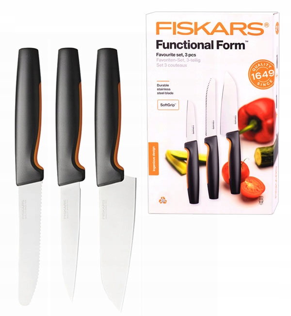 

Fiskars Ff Komplet 3 Noży Stalowych Favourite Set