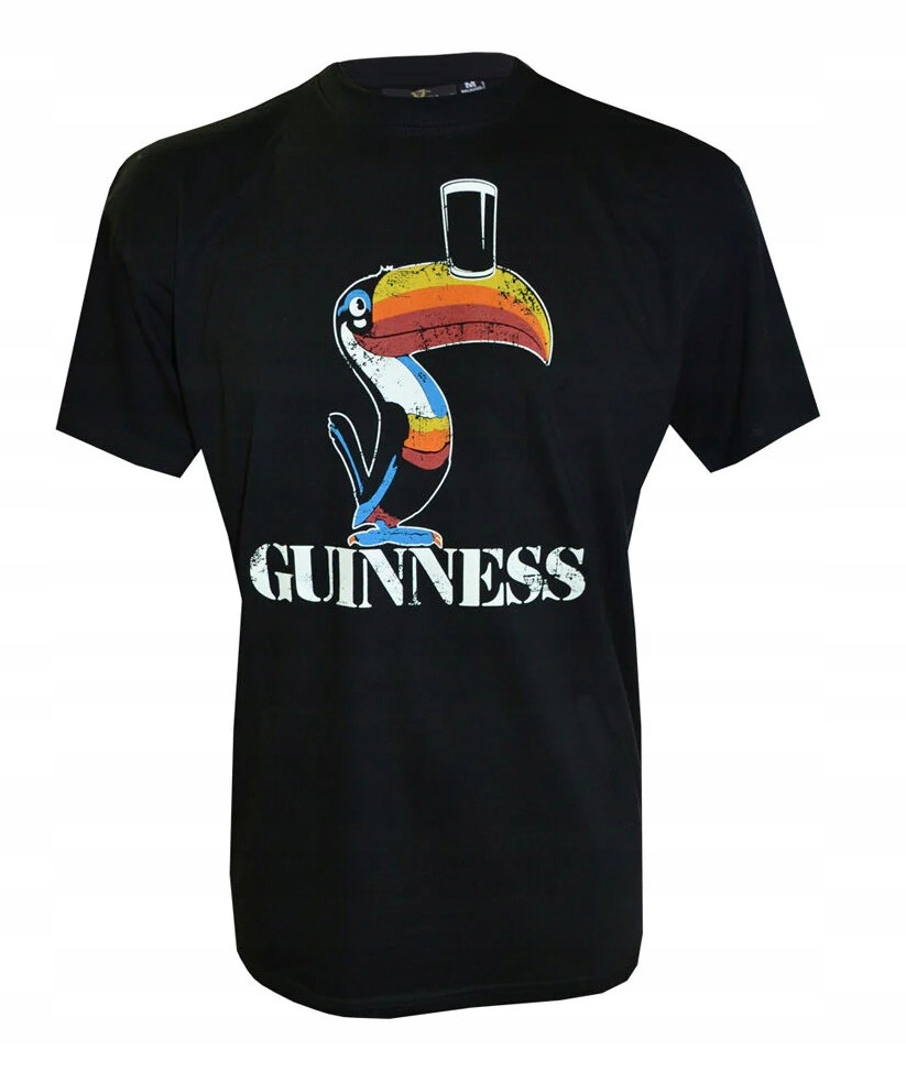 Guinness černé pánské tričko Toucan tukan vel.S A10