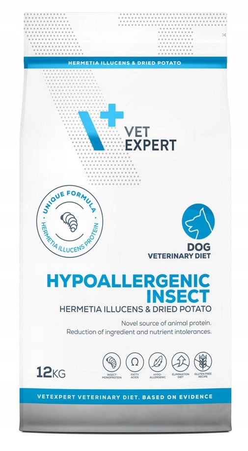 Vetexpert 4T Diet Dog Hypoallergenic Insect 12kg